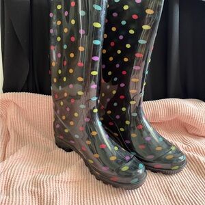 Colorful Polka Dot Rain Boots